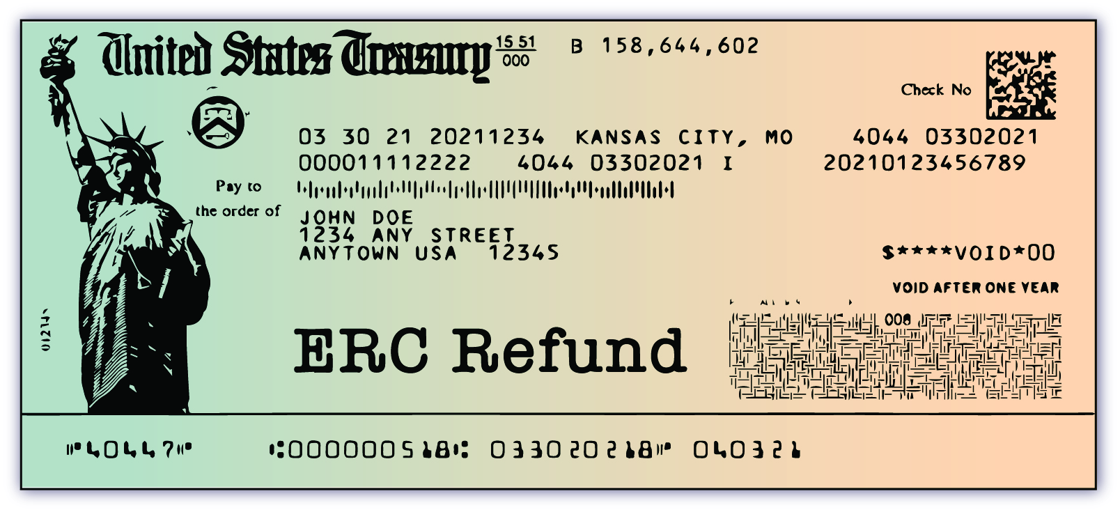 image of refund check print